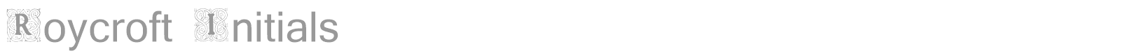 Roycroft Initials font preview